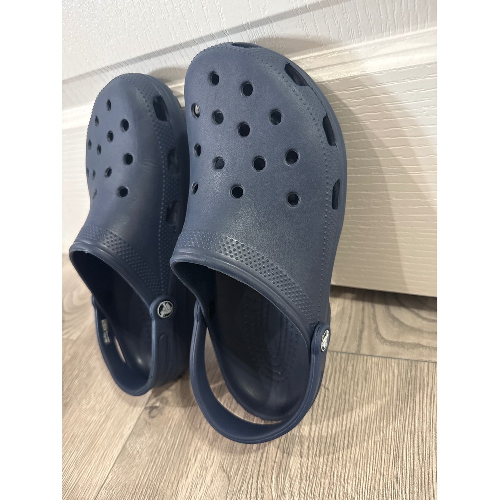 Crocs Classic Clog Navy Blue Comfort Shoes Slip On Clogs Men 10 Women 12 - Picture 2 of 10